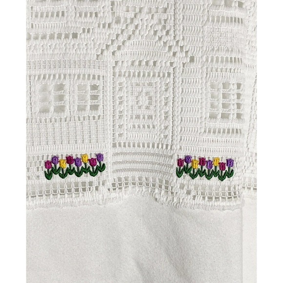 Vintage 80's Jerzees Sweatshirt Victorian Mansion White Crewneck - Picture 2 of 9